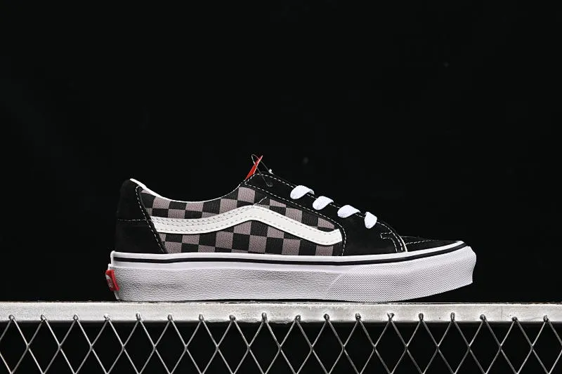 All categories Vans Vans series Vans Low Vans low-top Vans Sk8-Low Vans checkerboard anti-slip casual skateboard shoes VN0006GYBLK